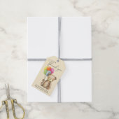 Teddybeer - Dank je wel babyshowerfeest Cadeaulabel (Met Touw)