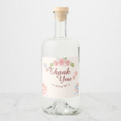 Teddybeer dank u Baby Show waterflesetiket Likeurfles Etiket (Voorkant)