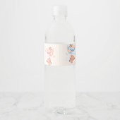 Teddybeer dank u Baby Show waterflesetiket Waterfles Etiket (Achterkant)