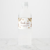 Teddybeer dank u Baby Show waterflesetiket Waterfles Etiket (Voorkant)