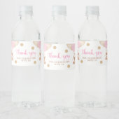 Teddybeer dank u Baby Show waterflesetiket Waterfles Etiket (Flessen)