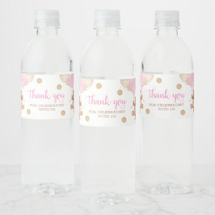 Teddybeer dank u Baby Show waterflesetiket Waterfles Etiket