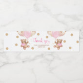 Teddybeer dank u Baby Show waterflesetiket Waterfles Etiket (Enkel label)