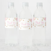 Teddybeer dank u Baby Show waterflesetiket Waterfles Etiket (Flessen)
