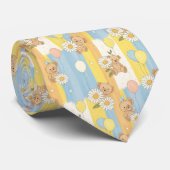 Teddybeer Dasiy Tuin Patroon (12) Stropdas (Opgerold)