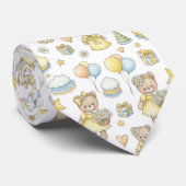 Teddybeer Dasiy Tuin Patroon (16) Stropdas (Opgerold)