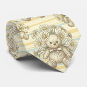 Teddybeer Dasiy Tuin Patroon (1) Stropdas (Opgerold)