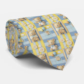 Teddybeer Dasiy Tuin Patroon (7) Stropdas (Opgerold)