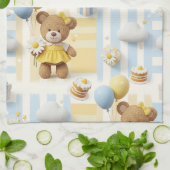 Teddybeer Dasiy Tuin Patroon (8) Theedoek (Gevouwen)