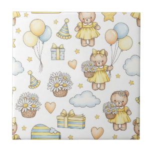 Teddybeer Dasiy Tuinpatroon (5) Tegeltje