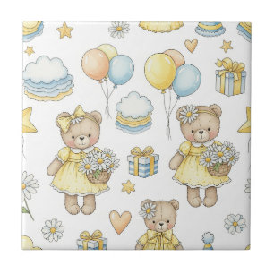 Teddybeer Dasiy Tuinpatroon (7) Tegeltje