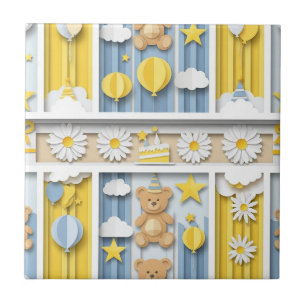 Teddybeer Dasiy Tuinpatroon (9) Tegeltje