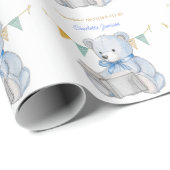 Teddybeer die een boek leest Gefeliciteerd Cadeaupapier (Rol Hoek)
