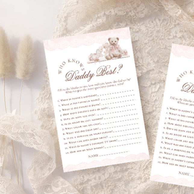 Teddybeer die papa het beste kent baby shower spel (Creator heeft geüpload)