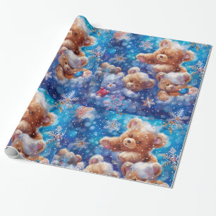 Teddybeer digitale kunst cadeaupapier