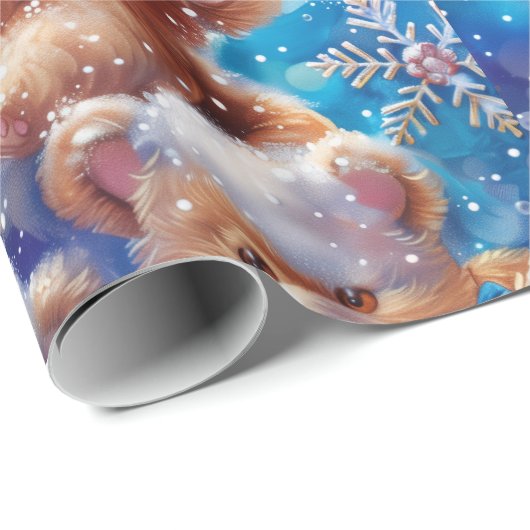 Teddybeer digitale kunst cadeaupapier (Rol Hoek)