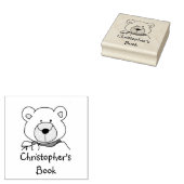Teddybeer Dit boek behoort tot Wood Art Stamp Rubberstempel (Gestempeld)