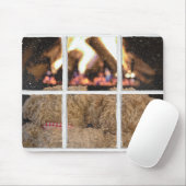 teddybeer door haard muismat (Met muis)