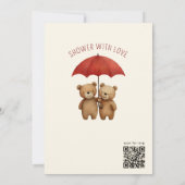 Teddybeer "Dopen met Liefde" Babyborrel Kaart (Achterkant)
