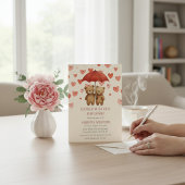 Teddybeer "Dopen met Liefde" Babyborrel Kaart