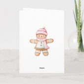 Teddybeer eerste kerst van de baby kaart (Achterkant)