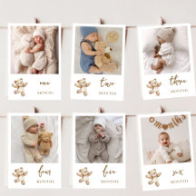 Teddybeer Eerste Verjaardag Foto Bannerkaart