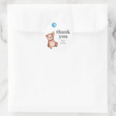 Teddybeer eerste verjaardag partij gunst ronde sticker (Tas)