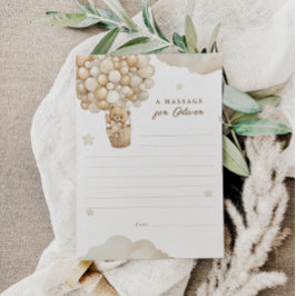 Teddybeer Eerste Verjaardag Tijd Capsule Massage Informatiekaartje