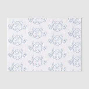 Teddybeer Elegante Chinoiserie Toile Baby shower Tissuepapier