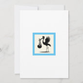 Teddybeer en Baby Blocks Boy Baby shower Kaart (Achterkant)