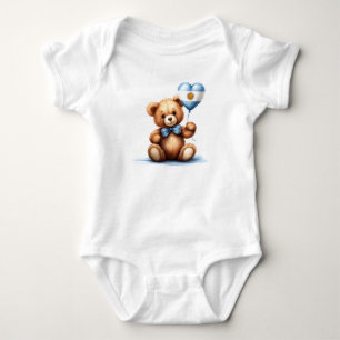 Teddybeer en ballon met de Argentijnse vlag. Romper