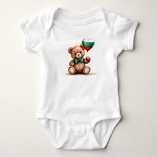 teddybeer en ballon met de Bulgaarse vlag. Romper