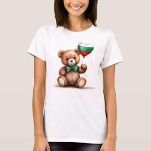 teddybeer en ballon met de Bulgaarse vlag. T-shirt