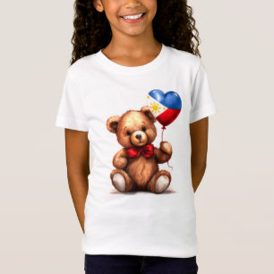 Teddybeer en ballon met de Filipijnse vlag. T-shirt