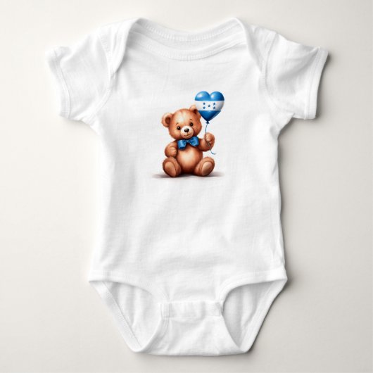 Teddybeer en ballon met de Hondurese vlag. Romper (Voorkant)