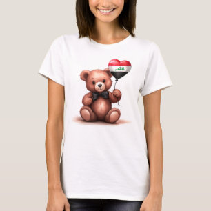 Teddybeer en ballon met de Iraakse vlag. T-shirt