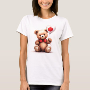 Teddybeer en ballon met de Japanse vlag. T-shirt