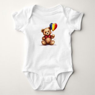 teddybeer en ballon met de Tsjadische vlag. Romper