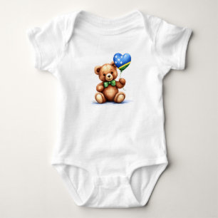 Teddybeer en ballon met de vlag van de Salomonseil Romper