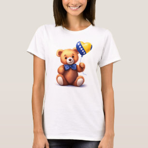 Teddybeer en de vlag van Bosnië en Herzegovina. T-shirt
