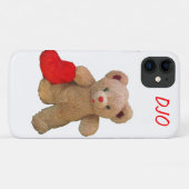 Teddybeer en het grote rode hart Case-Mate iPhone case (Achterkant (horizontaal))