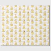 Teddybeer en honing Genderneutraal Baby shower Cadeaupapier (Vlak)