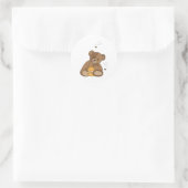 Teddybeer en honing ronde sticker (Tas)