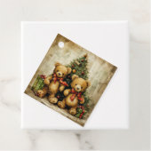  teddybeer en kerstboom bedankjes labels (In situ)