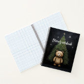 Teddybeer en kerstboom Notitieboek (Binnen)