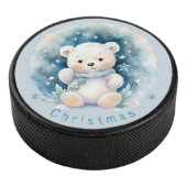 Teddybeer en Kerstmis Hockey Puck (3/4)