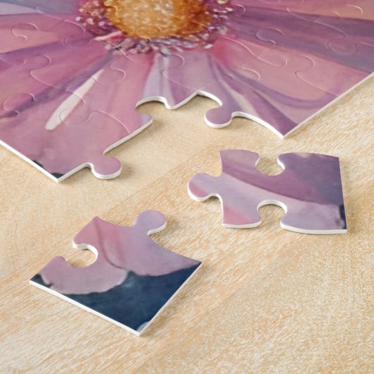 Teddybeer en konijn in een pasteltuin legpuzzel (Zijkant)