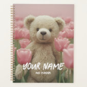 Teddybeer en Roze Tulp Planner Zachte Planning (Voorkant)