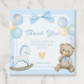 Teddybeer en schommelpaard bedankjes labels (Voorkant)