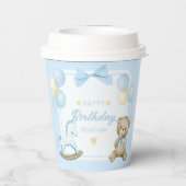 Teddybeer en schommelpaard papieren bekers (Achterkant)